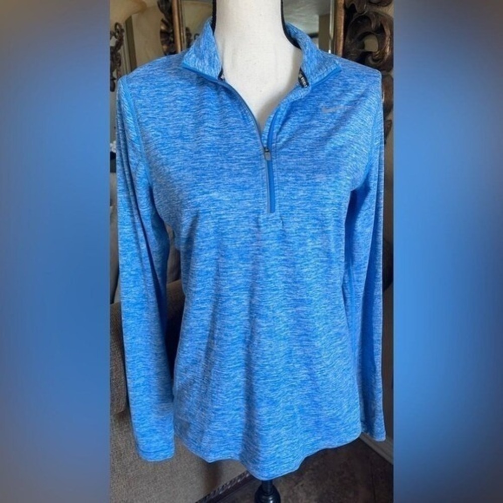 Nike Dri-FIT Running 1/4 Zip‎ Pullover Women's Medium Blue Long Sleeve Top